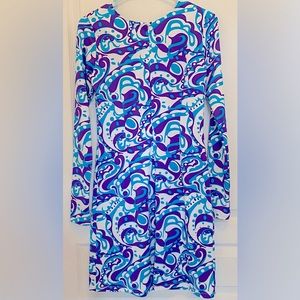 Julie Brown 100% Certified Groovy Long Sleeve Jersey Twiggy Dress